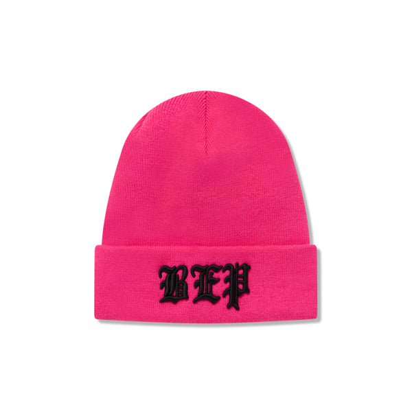 3 LETTER OE BEANIE PINK