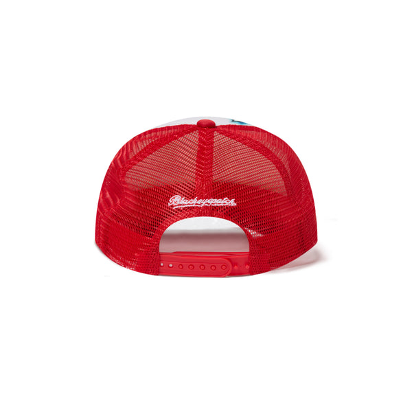 GRAFFITI MESH CAP WHITE/RED