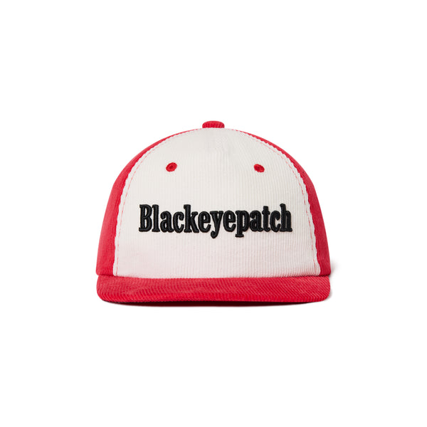 CIGAR SERIF CORDUROY CAP WHITE/RED