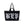 3 LETTER OE 2 WAY TOTE BLACK