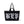 3 LETTER OE 2 WAY TOTE BLACK