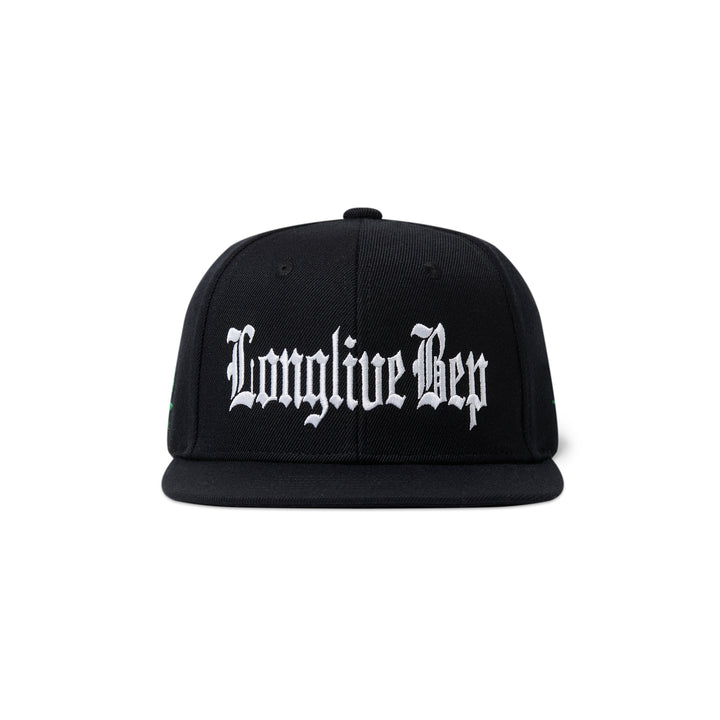 LONGLIVE BEP SNAPBACK CAP BLACK