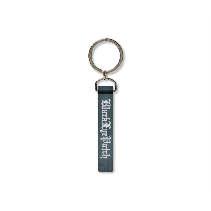 BLACKLETTER ACRYLIC HOTEL KEYCHAIN BLACK