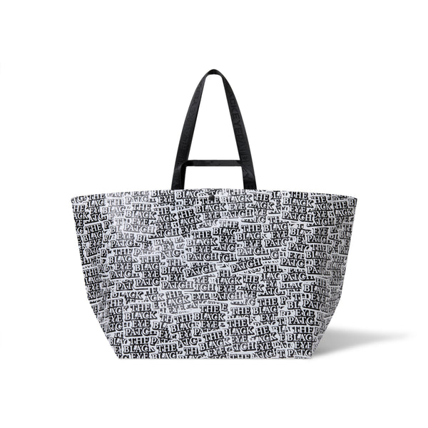 OG LABEL PATTERNED WOVEN PLASTIC TOTE