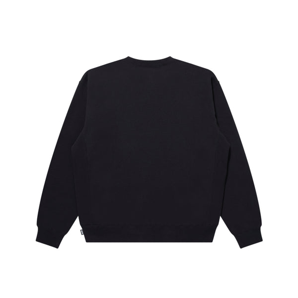 RHINESTONED OG LABEL CREW  SWEAT BLACK