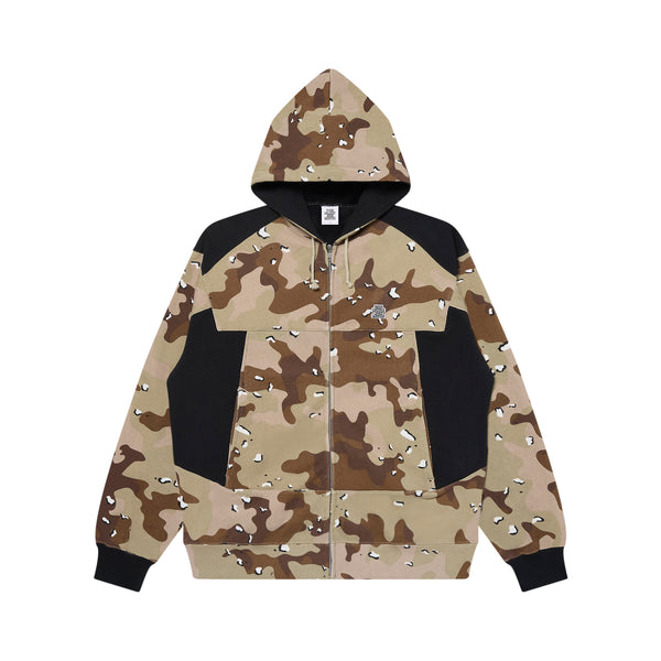 SMALL OG 2 TONE ZIP HOODIE DESERT CAMO/BLACK