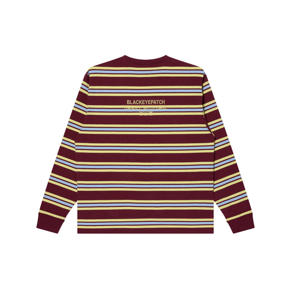 HWC LABEL STRIPED HEAVYWEIGHT L/S TEE