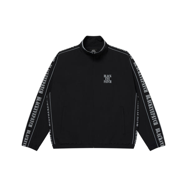 REFLECTIVE STENCIL LOGO TRACK JACKET BLACK