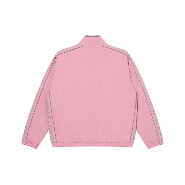 REFLECTIVE STENCIL LOGO TRACK JACKET PINK