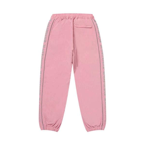 REFLECTIVE STENCIL LOGO TRACK PANTS PINK