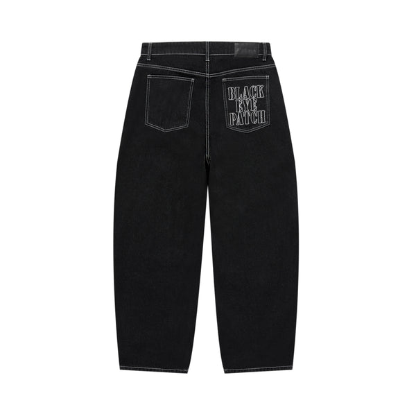 STENCIL LOGO EXTRA BAGGY JEANS BLACK