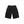 STENCIL LOGO DOUBLE KNEE DENIM SHORTS BLACK