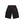 STENCIL LOGO DOUBLE KNEE DENIM SHORTS BLACK