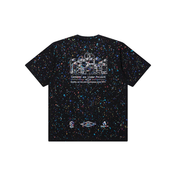 PAINT SPLATTERED EXTINGUISHER TEE BLACK