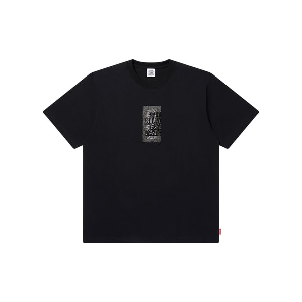 RHINESTONE GRAYSCALE HWC LABEL TEE BLACK
