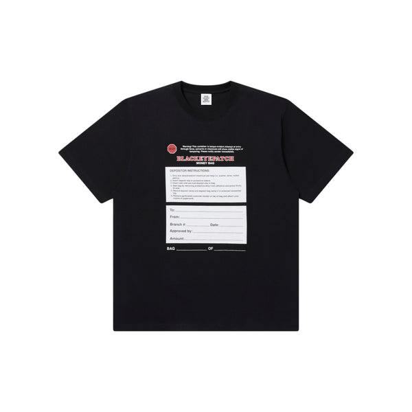 MONEY BAG LABEL TEE BLACK