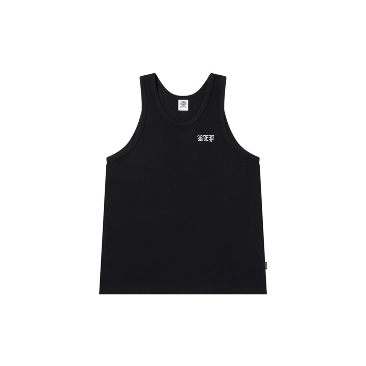 3 LETTER OE THERMAL TANK TOP BLACK