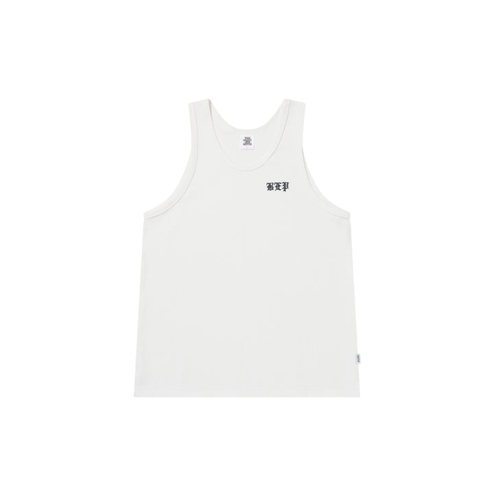 3 LETTER OE THERMAL TANK TOP WHITE