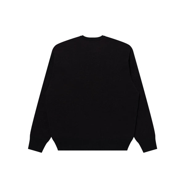 TOBIDASHI OG LABEL KNIT SWEATER BLACK