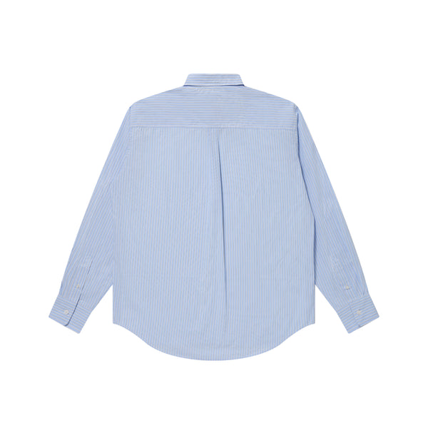 GRINDCORE LOGO STRIPED L/S SHIRT BLUE