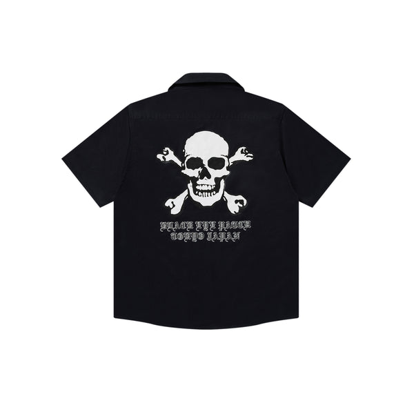 CROSSBONES S/S WORK SHIRT BLACK