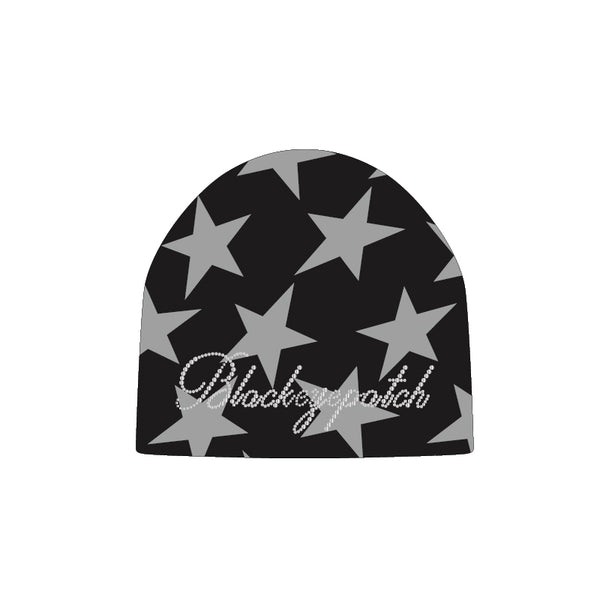 RHINESTONED SCRIPT SINGLE STAR BEANIE