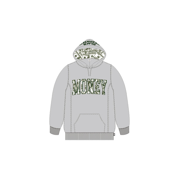 MONEY HOODIE HEATHER GRAY