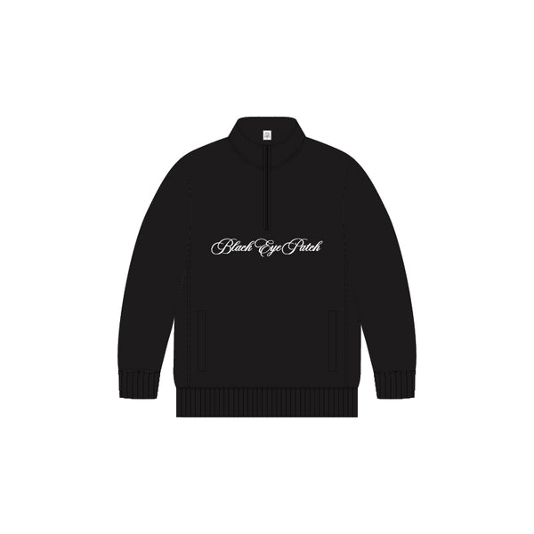 SCRIPT HALF ZIP SWEAT