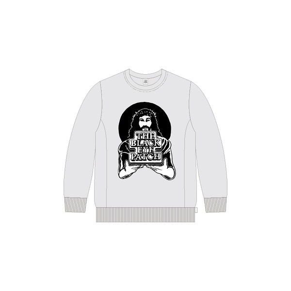 HOMEBOY JESUS CREW SWEAT HEATHER GRAY