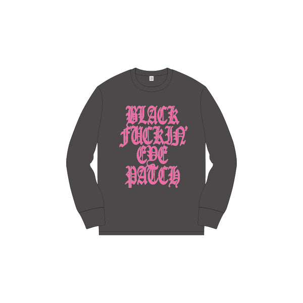 OE BFEP OE WASHED L/S TEE WASHED BLACK/PINK