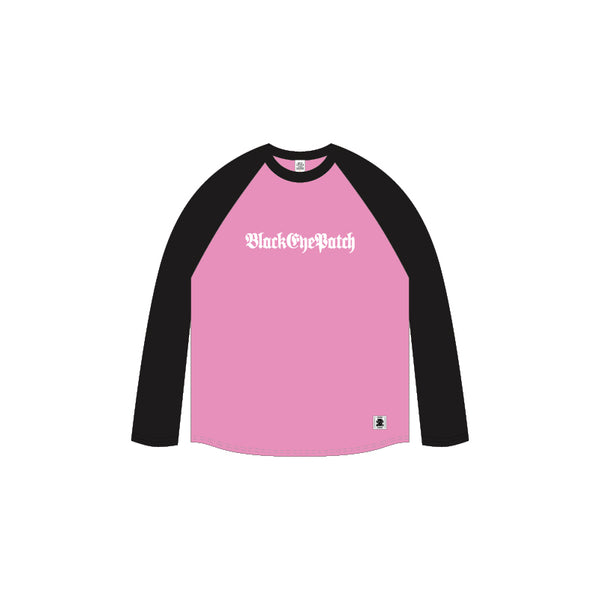 OE RAGLAN L/S TEE BLACK/PINK