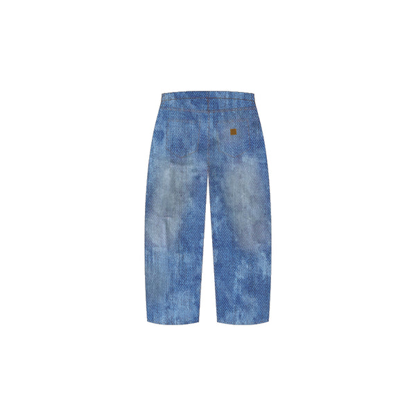 PATCHED DAMAGED BAGGY DENIM
