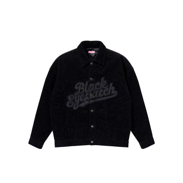 TEAM SCRIPT CORDUROY TRUCKER JACKET BLACK