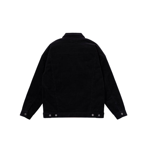 TEAM SCRIPT CORDUROY TRUCKER JACKET BLACK