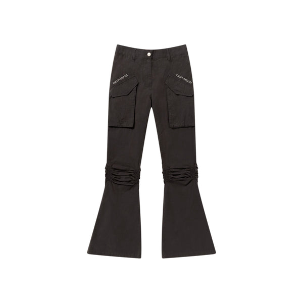 ARMY STENCIL CARGO PANTS BLACK