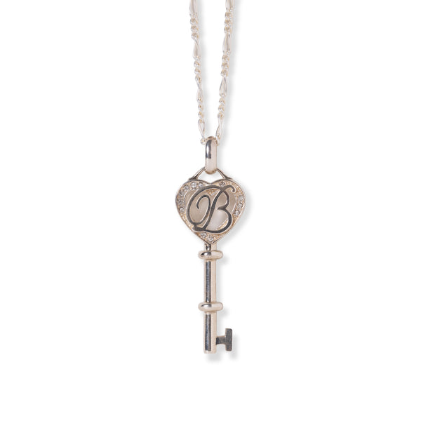 HEART B EMBLEM KEY NECKLACE