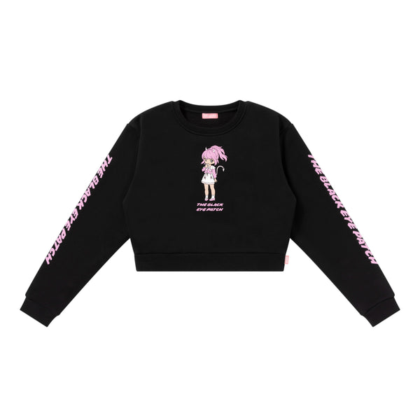 DEVIL GIRL CREW SWEAT BLACK