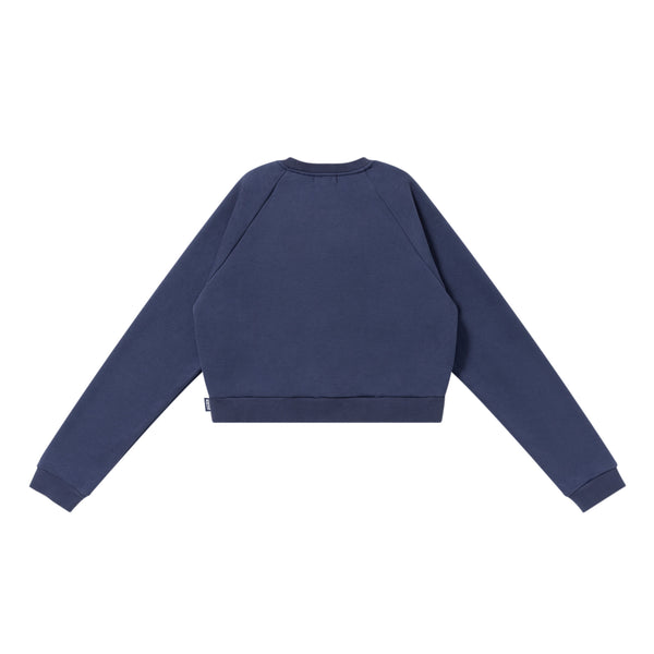 OG LABEL PATCHED RAGLAN CREW SWEAT NAVY