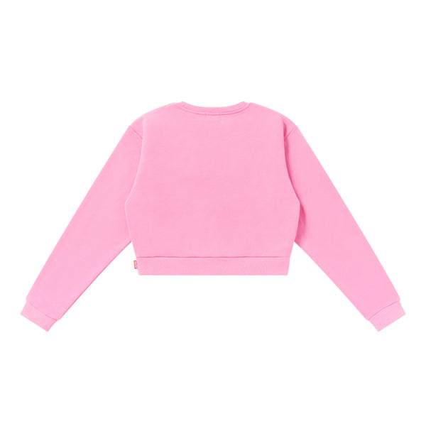 HWC FLAME LOGO EMBROIDERED CREW SWEAT PINK