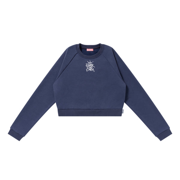 CROWN TAG EMBROIDERED CREW SWEAT NAVY