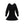 HENLEY NECK L/S KNITTED DRESS BLACK