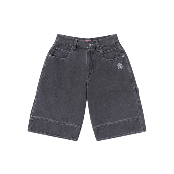 CROWN TAG BAGGY DENIM SHORTS