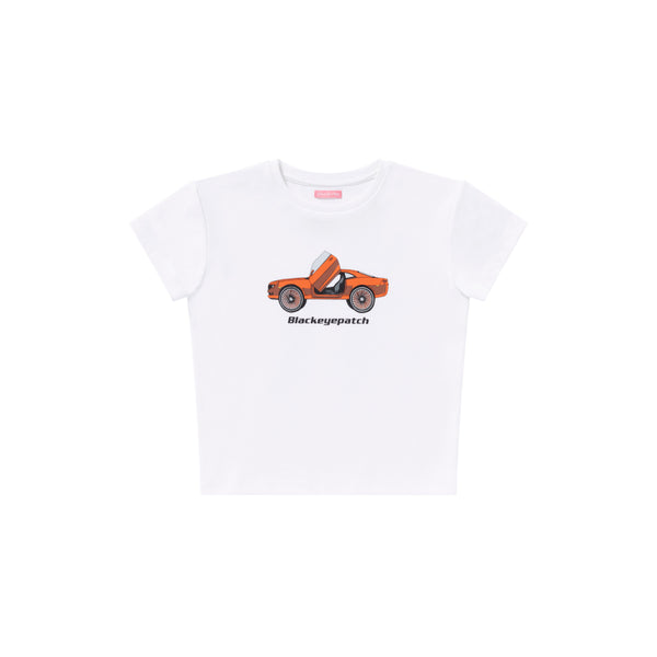 BIG WHEELS BABY TEE WHITE