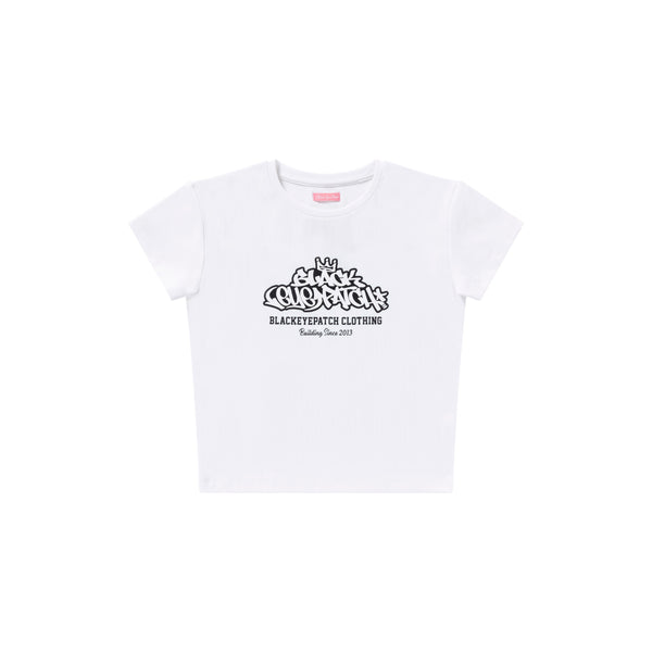 STYLE SCRIPT BABY TEE WHITE