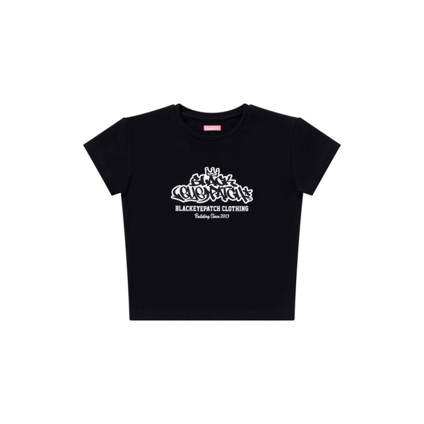 STYLE SCRIPT BABY TEE BLACK