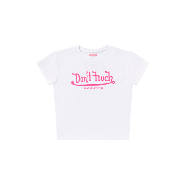 DON’T TOUCH BABY TEE WHITE