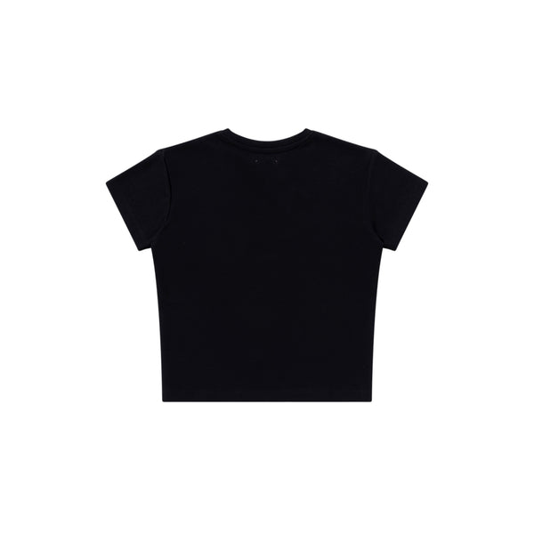 LEOPARD OG LABEL BABY TEE BLACK