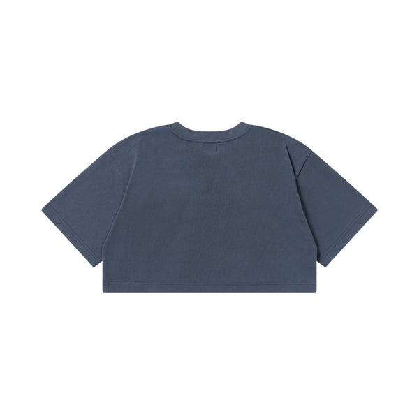 BIG BUSINESS CROPPED TEE BLUE