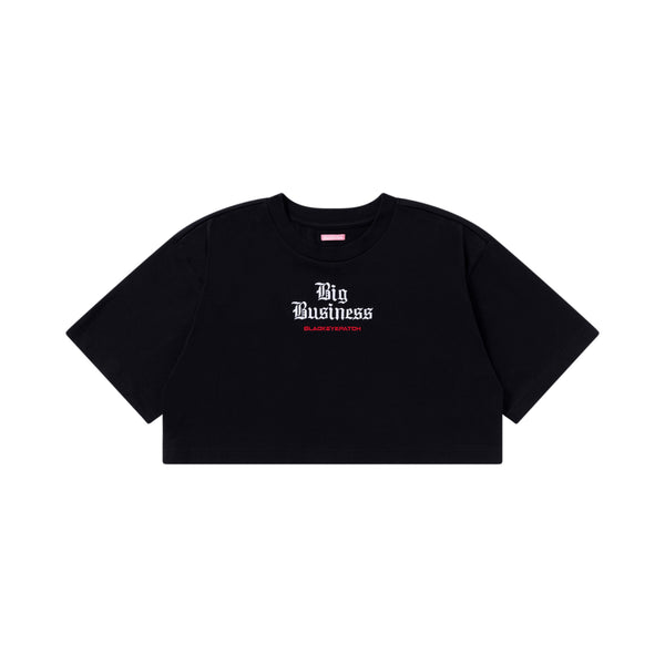 BIG BUSINESS CROPPED TEE BLACK