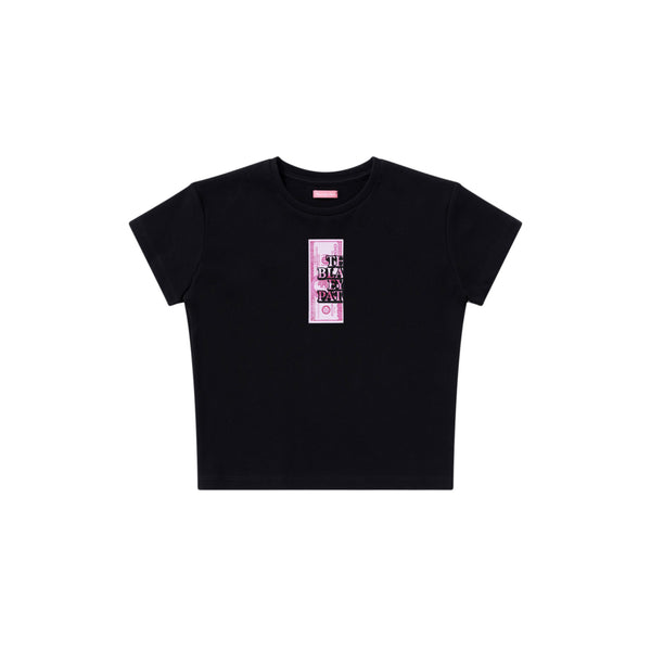 OG DOLLAR BILL BABY TEE BLACK